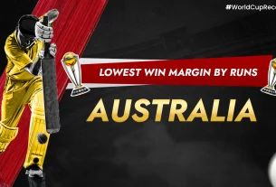 Khelraja.com - Lowest Win Margin by Runs in Cricket World Cup - Australia