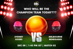 Khelraja.com - Sydney Sixers vs Melbourne Renegades Today match predictions 2023 BBL