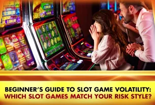 online slots volatility guide - man and woman playing slot machines