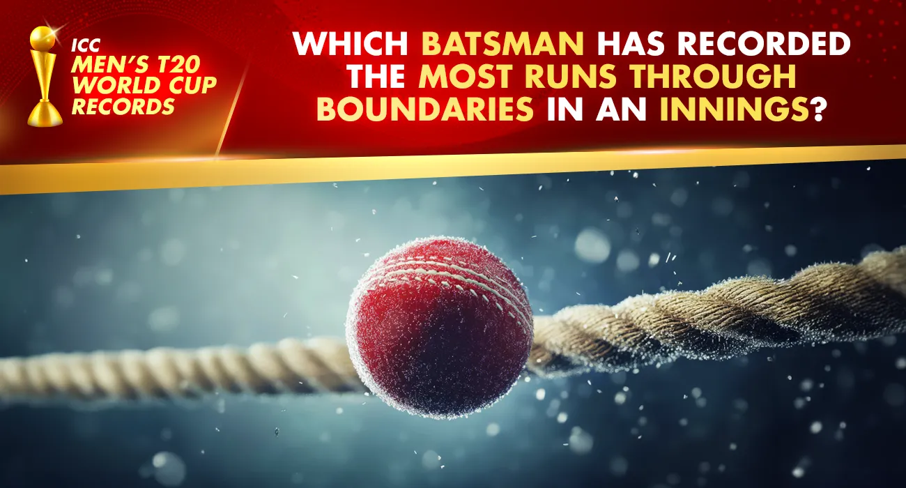 Khelraja.com - ICC Men's T20 World Cup Records Most Runs Through Boundaries