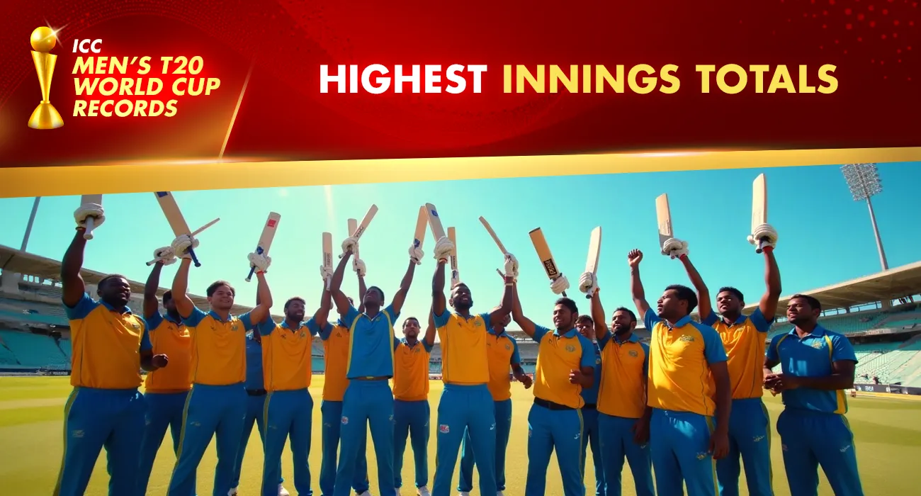 Khelraja.com - ICC Men's T20 World Cup Records Which Teams have Recorded the Highest Innings Totals in the History of the Tournament