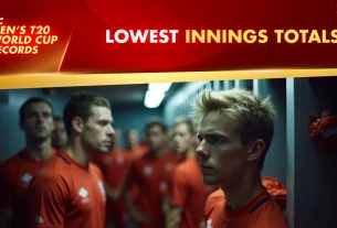 Khelraja.com - ICC Men's T20 World Cup Records Which Teams have Recorded the Lowest Innings Totals in the History of the Tournament