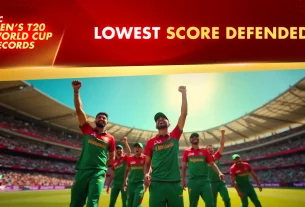 Khelraja.com - ICC Men's T20 World Cup Records Which Teams have Recorded the Lowest Score Defended in the History of the Tournament