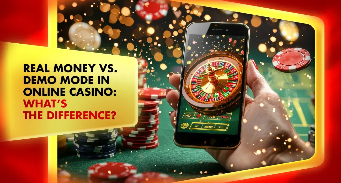 online casino demo - hand holding a smartphone with roulette game