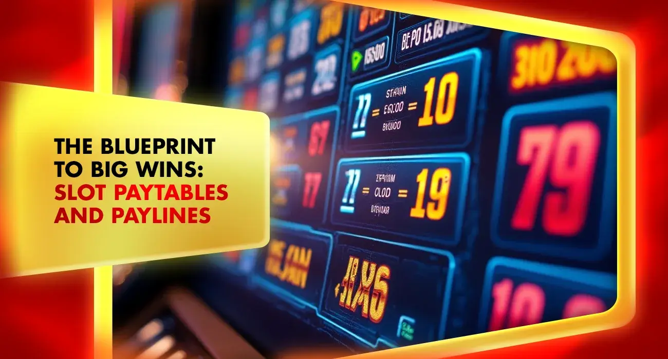 online slots paylines guide - screen showing casino paytable