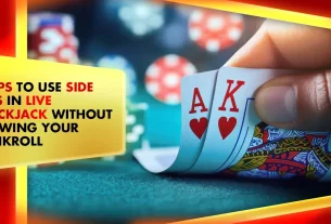 live blackjack side bet tips - cards showing Ace and King of Hearts