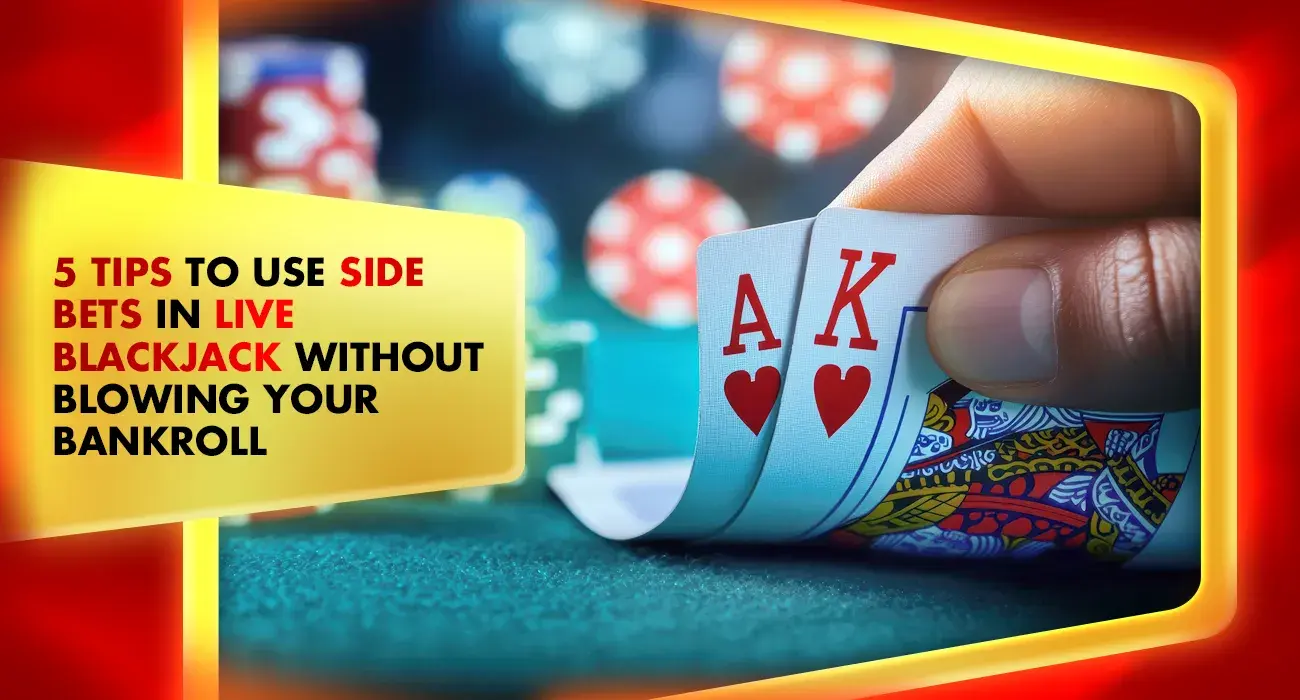 live blackjack side bet tips - cards showing Ace and King of Hearts