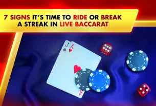 online baccarat streak - jack spades, ace hearts, casino chips, dice on blue background