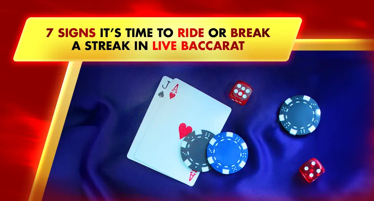 online baccarat streak - jack spades, ace hearts, casino chips, dice on blue background