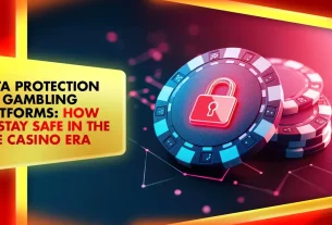 live casino data protection, poker chips and 3D padlock