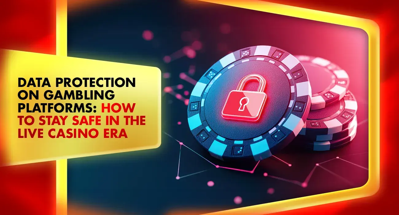 live casino data protection, poker chips and 3D padlock