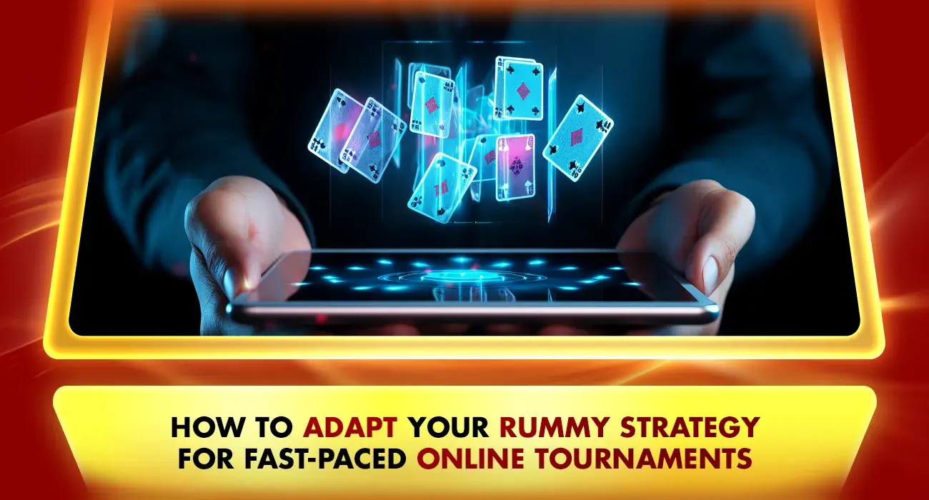 digital rummy cards floating on top of a tablet