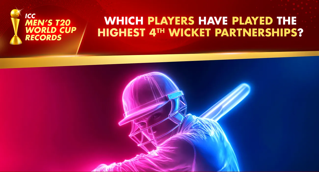 Khelraja.com - T20 World Cup Records Highest 4th Wicket Partnership