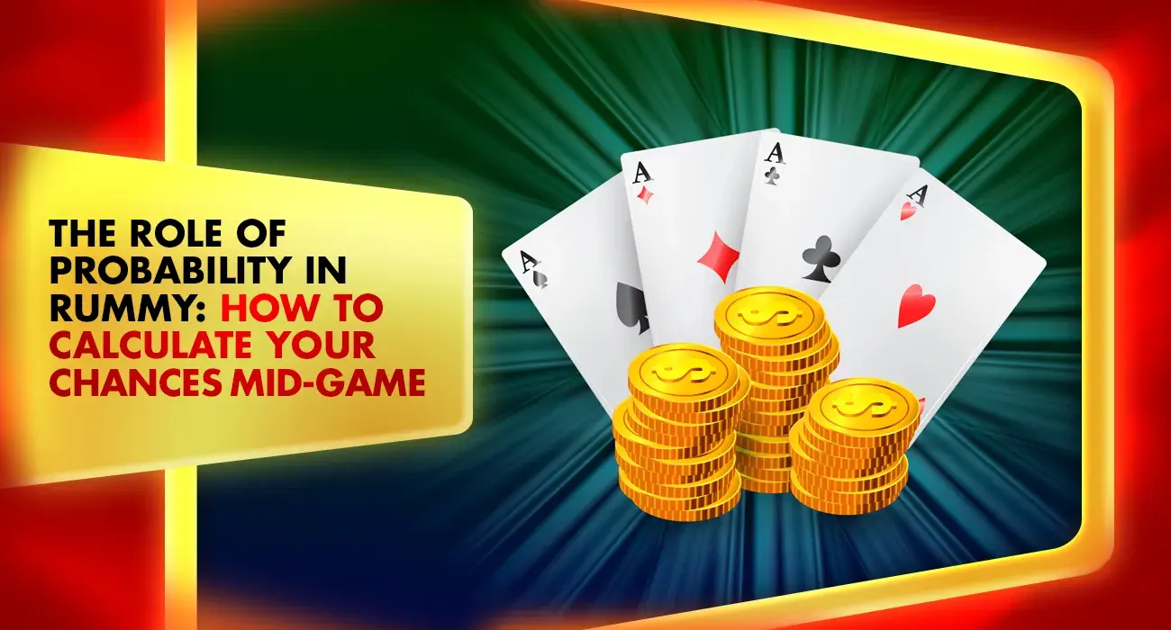 rummy probability, aces cards and gold coins