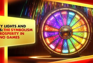 online casino wheel with glowing lights and multicolor fireworks
