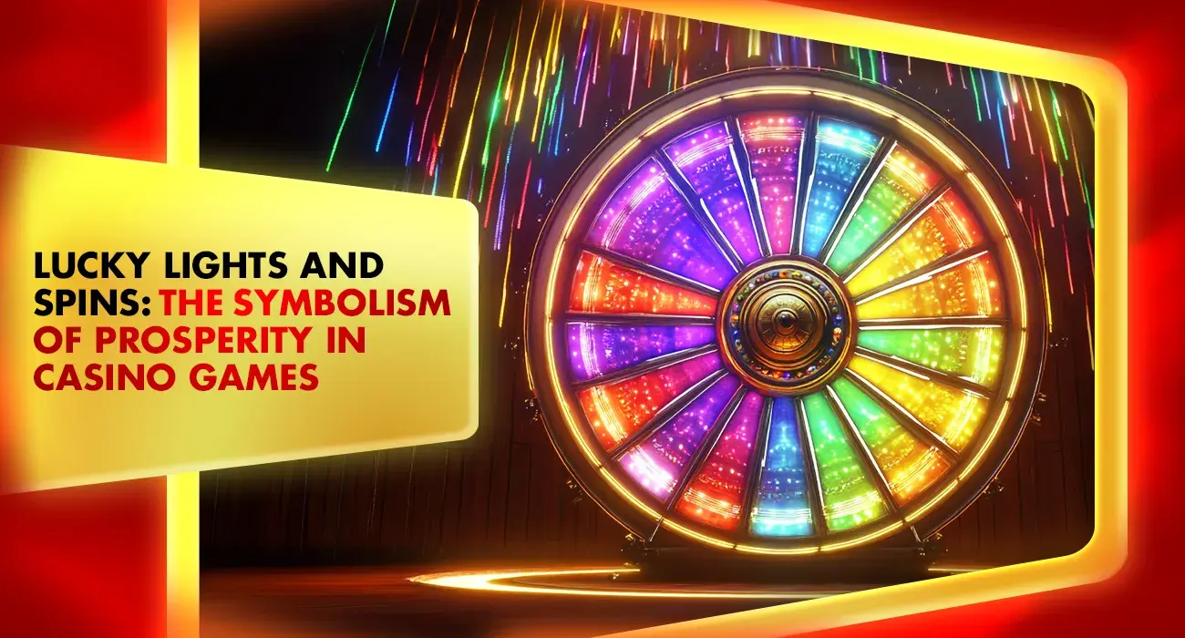 online casino wheel with glowing lights and multicolor fireworks