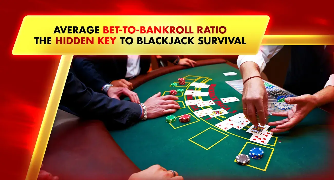 blackjack table with player and dealer hands using chips and cards