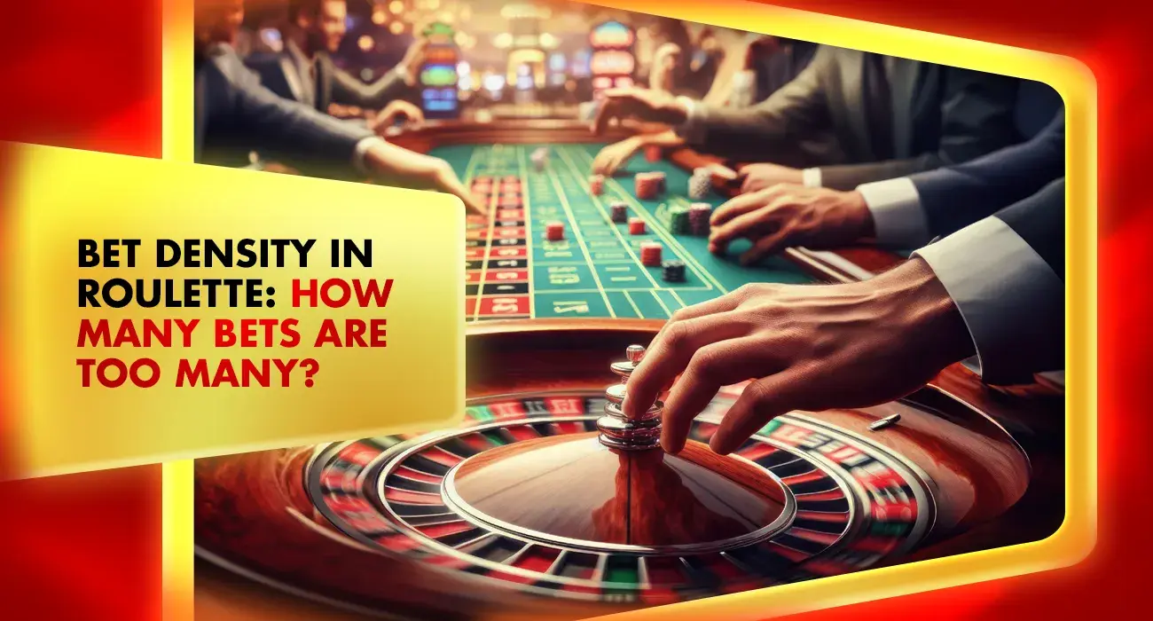 players hands on a roulette table measuring bet density