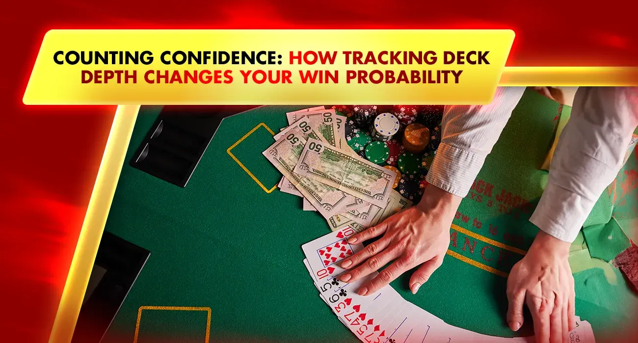 live blackjack table with playing cards, chips, and cash