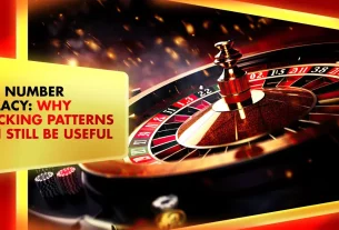 casino roulette spinning with sparks flying in the background