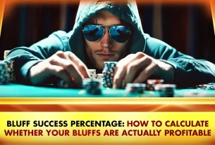 man in hoodie and sunglasses with a stack of poker chips symbolizing how to bluff in online poker