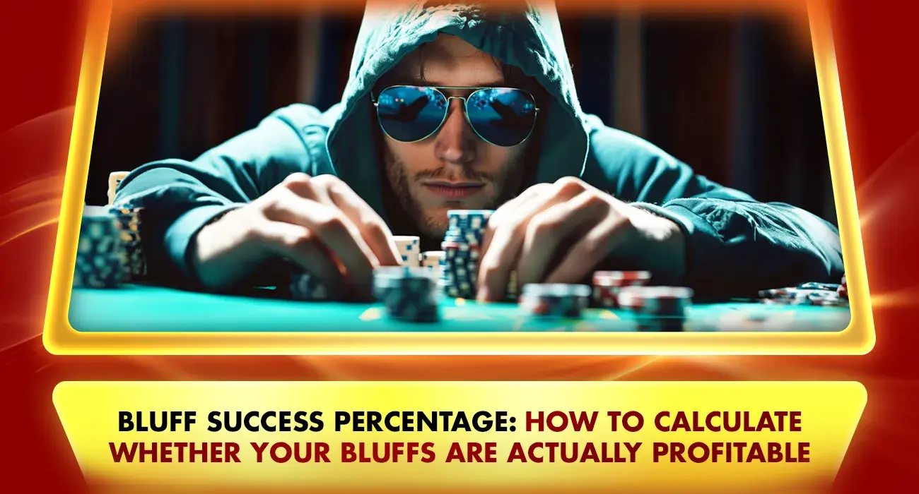 man in hoodie and sunglasses with a stack of poker chips symbolizing how to bluff in online poker