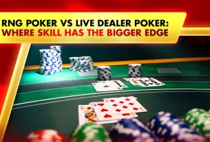 photo of a table showing what happens on online poker with cards and chips on the playing field