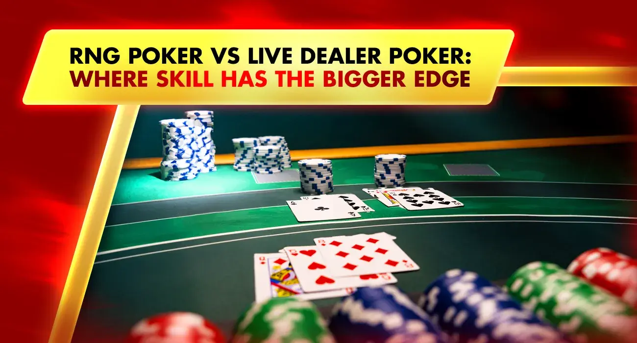 photo of a table showing what happens on online poker with cards and chips on the playing field