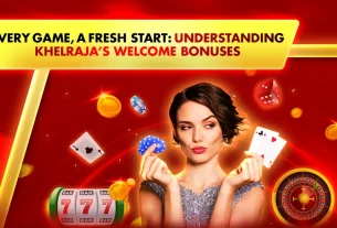 woman enjoying khelraja welcome bonuses with cards, slots, chips