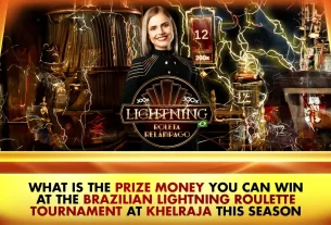 Brazilian Lightning Roulette host with lightning on background