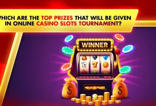 online casino slots prizes in coins and bags in front of a spinning reel