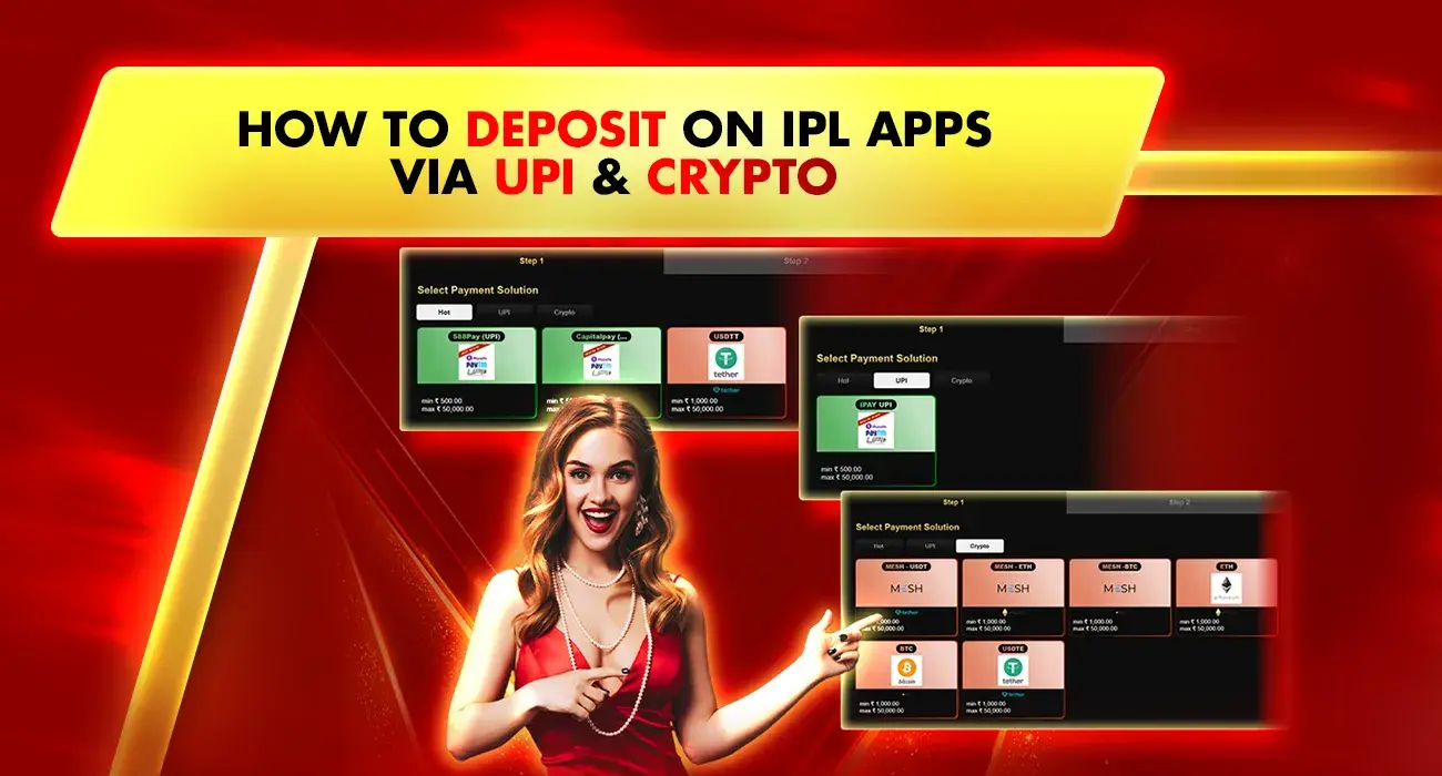woman pointing how to deposit on ipl apps