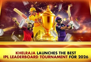 cricket players and a trophy for ipl leaderboard tournament
