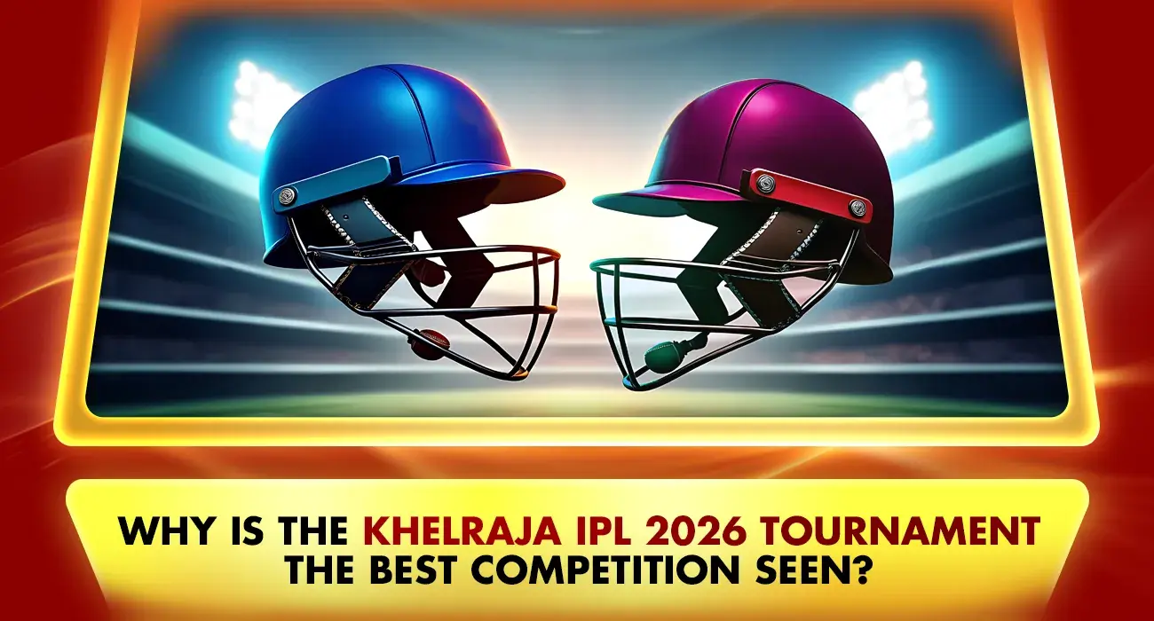 blue and red helmet representing khelraja ipl 2026 tournament